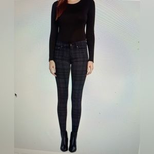 Principle Denim Innovators Rebel Yell Black Plaid Dreamer Skinny Jeans Size 26
